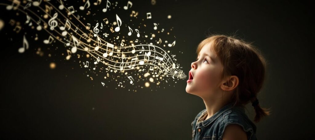 A girl sang a song in an unknown language, that she remember from a past life.