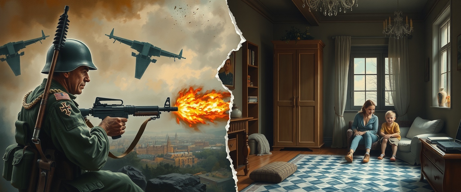 In a past life during World War II, a Russian soldier killed a German soldier, and in this life they are mother and son.